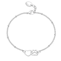 Elegant Cute Streetwear Heart Shape 304 Stainless Steel Bracelets In Bulk main image 5