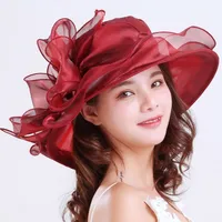 Sun Hat Women's Sun Hat Sun Protection UV Protection Spring And Summer Cool Hat Gauze Hat Beach Hat Organza Bow main image 1