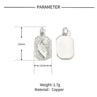 5 PCS/Package 13 * 14mm 13*25mm 19 * 8mm Copper Zircon Animal Pendant sku image 6