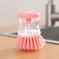 Liquid-adding Washing Pot Brush Press-type Automatic Liquid-adding Dish Brush Oil-free Non-hurt Pot Multi-functional Decontamination Cleaning Brush sku image 1