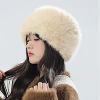 New Korean Style Warm Plush Lei Feng Hat Female Northeast Cold-proof Plush Integrated Hat Fleece-lined Ear Protection Mongolian Hat main image 4
