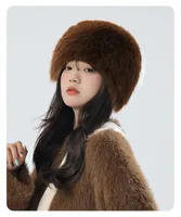 New Korean Style Warm Plush Lei Feng Hat Female Northeast Cold-proof Plush Integrated Hat Fleece-lined Ear Protection Mongolian Hat sku image 4