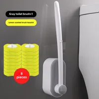 Disposable Toilet Brush Wholesale Set Toilet No Dead Angle Long Handle Household Toilet Cleaning Brush Replacement Head sku image 6