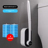 Disposable Toilet Brush Wholesale Set Toilet No Dead Angle Long Handle Household Toilet Cleaning Brush Replacement Head sku image 8