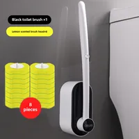 Disposable Toilet Brush Wholesale Set Toilet No Dead Angle Long Handle Household Toilet Cleaning Brush Replacement Head sku image 9