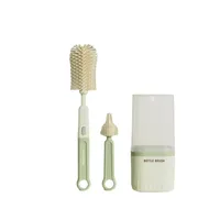 Straight Handle Silicone Bottle Brush Multifunctional Portable Pacifier Brush Baby Washing Bottle Water Cup Container Cleaning Cup Brush Suit main image 5