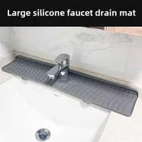 Direct Food Grade Silicone Draining Mat Kitchen Bathroom Faucet Splash-proof Sink Mat Long Foldable main image 1