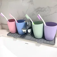 Direct Food Grade Silicone Draining Mat Kitchen Bathroom Faucet Splash-proof Sink Mat Long Foldable main image 2