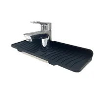 Direct Food Grade Silicone Draining Mat Kitchen Bathroom Faucet Splash-proof Sink Mat Long Foldable main image 5