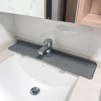Direct Food Grade Silicone Draining Mat Kitchen Bathroom Faucet Splash-proof Sink Mat Long Foldable sku image 1
