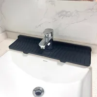 Direct Food Grade Silicone Draining Mat Kitchen Bathroom Faucet Splash-proof Sink Mat Long Foldable sku image 5