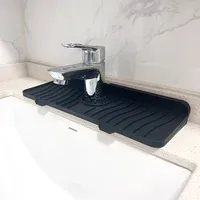 Direct Food Grade Silicone Draining Mat Kitchen Bathroom Faucet Splash-proof Sink Mat Long Foldable sku image 3
