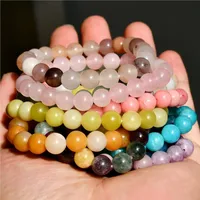 8mm Natural Stone Bracelet With Card  Explosions Tourmaline Bracelet For Men And Women Friendship Bracelet Holiday Gift main image 3