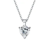 New Love Suit Earrings Female Personality Creative Zircon Heart-shaped Pendant Chain Three Pieces Suit main image 5