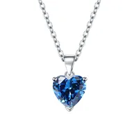 New Love Suit Earrings Female Personality Creative Zircon Heart-shaped Pendant Chain Three Pieces Suit sku image 13