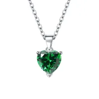 New Love Suit Earrings Female Personality Creative Zircon Heart-shaped Pendant Chain Three Pieces Suit sku image 14