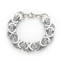 Street Hipster Domineering Punk Hip-hop Bracelet Titanium Steel Men's Raw Retro Stainless Steel Thick Chain Bracelet Wholesale main image 5