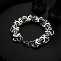 Street Hipster Domineering Punk Hip-hop Bracelet Titanium Steel Men's Raw Retro Stainless Steel Thick Chain Bracelet Wholesale sku image 5