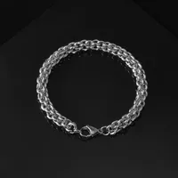 Street Hipster Domineering Punk Hip-hop Bracelet Titanium Steel Men's Raw Retro Stainless Steel Thick Chain Bracelet Wholesale sku image 3