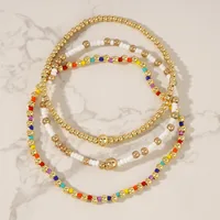 Modern Style Classic Style Geometric Semi-precious Stone Seed Bead Copper Wholesale Bracelets main image 1