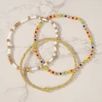 Modern Style Classic Style Geometric Semi-precious Stone Seed Bead Copper Wholesale Bracelets main image 4