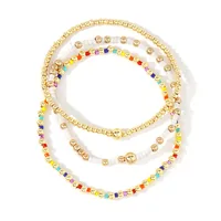 Modern Style Classic Style Geometric Semi-precious Stone Seed Bead Copper Wholesale Bracelets main image 5