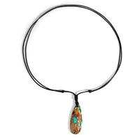Retro Simple Style Geometric Semi-precious Stone Polyester Wholesale Pendant Necklace sku image 1