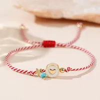 Simple Style Commute Star Heart Shape Cord Copper Wholesale Drawstring Bracelets main image 1