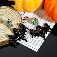 1 Pair Casual Simple Style Streetwear Geometric Pumpkin Enamel Alloy Drop Earrings sku image 11