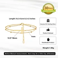 925 Sterling Silver Bracelets Simple Style main image 2