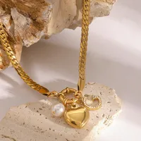 Wholesale Jewelry Simple Style Classic Style Letter Heart Shape 304 Stainless Steel Pendant Necklace main image 8