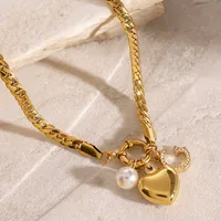 Wholesale Jewelry Simple Style Classic Style Letter Heart Shape 304 Stainless Steel Pendant Necklace main image 1