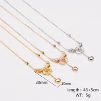 Wholesale Jewelry Queen Bridal Shiny Heart Shape Bow Knot 304 Stainless Steel Pendant Necklace main image 2