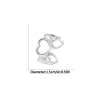 Korea S925 Sterling Silver Hollow Love Ear Bone Clip Simple No Pierced Ear Clip main image 6