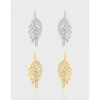1 Pair Sterling Silver Leaf Ear Studs main image 2