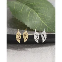 1 Pair Sterling Silver Leaf Ear Studs main image 3