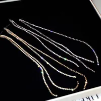 1 Pair Simple Style Geometric Plating Copper Rhinestones Drop Earrings main image 2