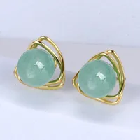 1 Pair Sterling Silver  Geometric Ear Studs main image 2