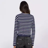 Women's Casual Simple Style Stripe Stripe Single Breasted Blouse main image 2