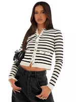 Women's Casual Simple Style Stripe Stripe Single Breasted Blouse sku image 1