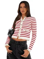 Women's Casual Simple Style Stripe Stripe Single Breasted Blouse sku image 5