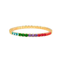 Shiny Geometric 304 Stainless Steel Zircon Tennis Bracelet In Bulk main image 5