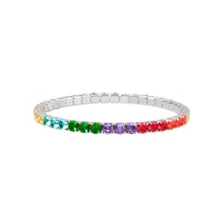 Shiny Geometric 304 Stainless Steel Zircon Tennis Bracelet In Bulk main image 4