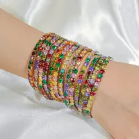 Shiny Geometric 304 Stainless Steel Zircon Tennis Bracelet In Bulk main image 1