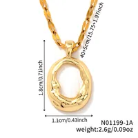 Elegant Simple Style Classic Style Round 304 Stainless Steel Copper Zircon K Gold Plated Rhodium Plated Women's Pendant Necklace sku image 1