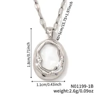 Elegant Simple Style Classic Style Round 304 Stainless Steel Copper Zircon K Gold Plated Rhodium Plated Women's Pendant Necklace sku image 2