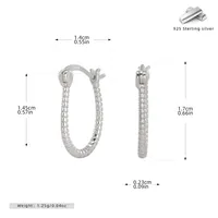 1 Pair 925 Sterling Silver Waves Solid Color Earrings main image 9