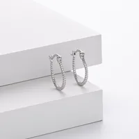 1 Pair 925 Sterling Silver Waves Solid Color Earrings main image 3