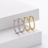 1 Pair 925 Sterling Silver Waves Solid Color Earrings main image 2