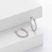 1 Pair 925 Sterling Silver Waves Solid Color Earrings main image 5